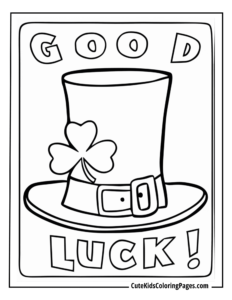 St. Patrick's Day coloring page free pdf download