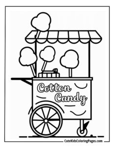 Candy coloring page free pdf download
