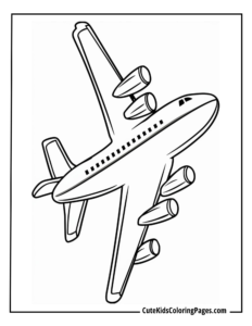 aeroplane coloring page free pdf download
