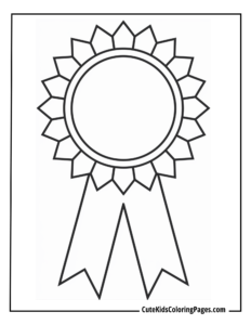 medal coloring page free pdf download