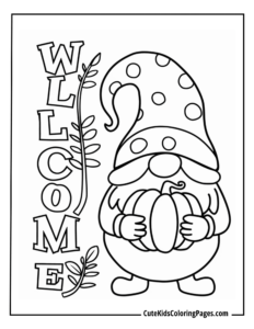 Fall coloring page free pdf download