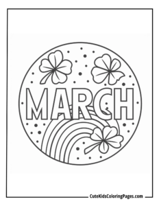 March coloring page free pdf download