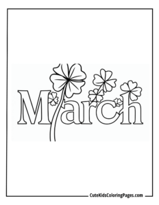 March coloring page free pdf download