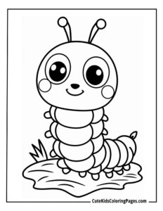 Insect coloring page free pdf download