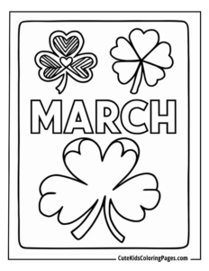 March coloring page free pdf download