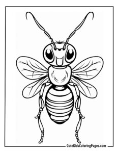 Insect coloring page free pdf download