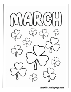 March coloring page free pdf download