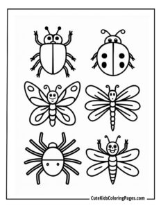 Insect coloring page free pdf download