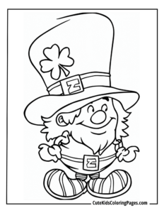 St. Patrick's Day coloring page free pdf download