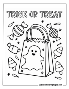 Candy coloring page free pdf download