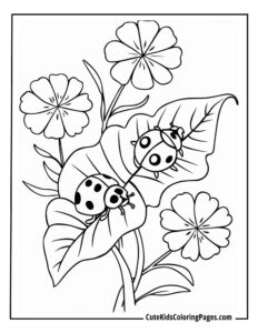 Insect coloring page free pdf download