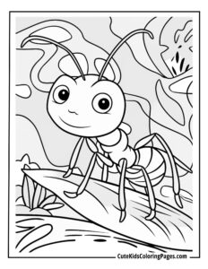 Insect coloring page free pdf download