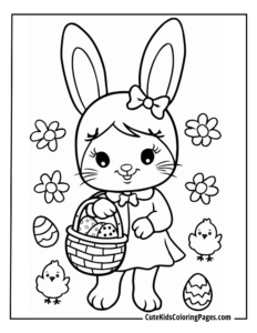 Easter coloring page free pdf download