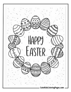 Easter coloring page free pdf download