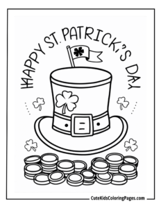 St. Patrick's Day coloring page free pdf download