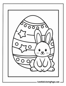 Easter coloring page free pdf download