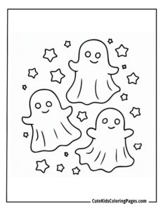 Ghost coloring page free pdf download