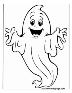 Ghost coloring page free pdf download