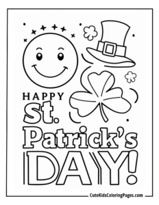 St. Patrick's Day coloring page free pdf download