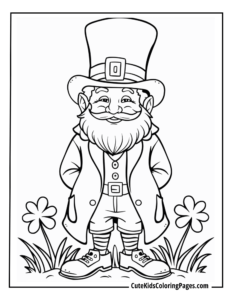 St. Patrick's Day coloring page free pdf download