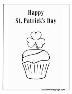 St. Patrick's Day coloring page free pdf download