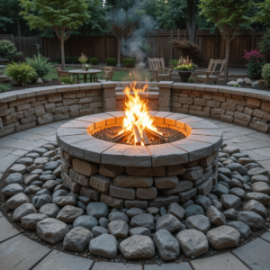 River Rock Fire Pit