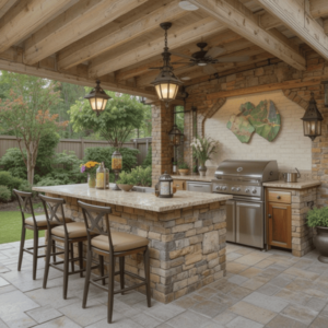 outdoor kitchen island