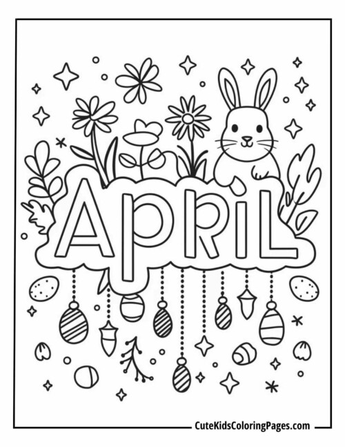 April Magic – A Festive Bunny and Dangling Ornaments