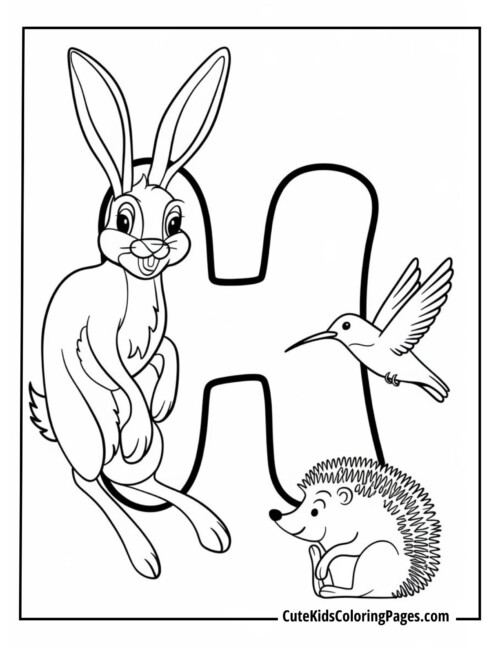Nature-Inspired ‘H’ with Adorable Animals