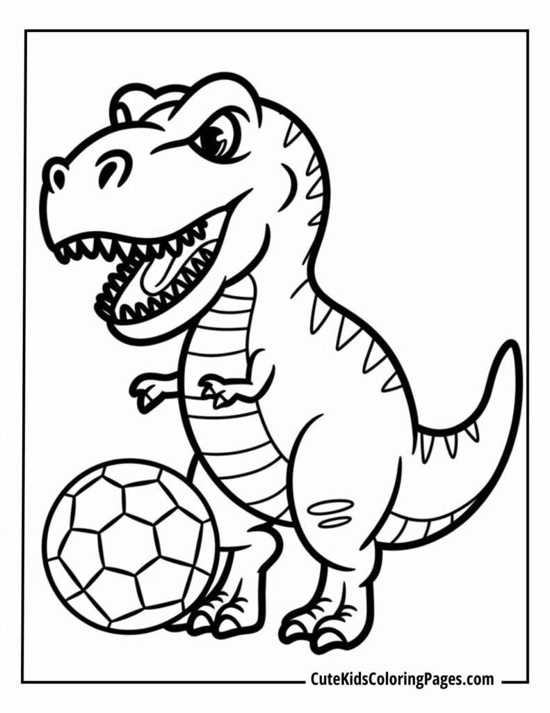 soccer an dinosaur