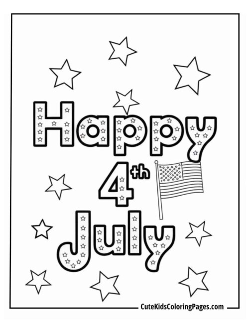 ‘Happy 4th of July’ with a Decorative Font